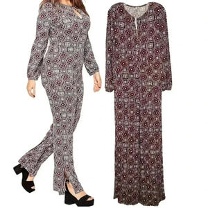 ASOS CURVE Tile Abstract Geo Print Stretch Jumpsuit